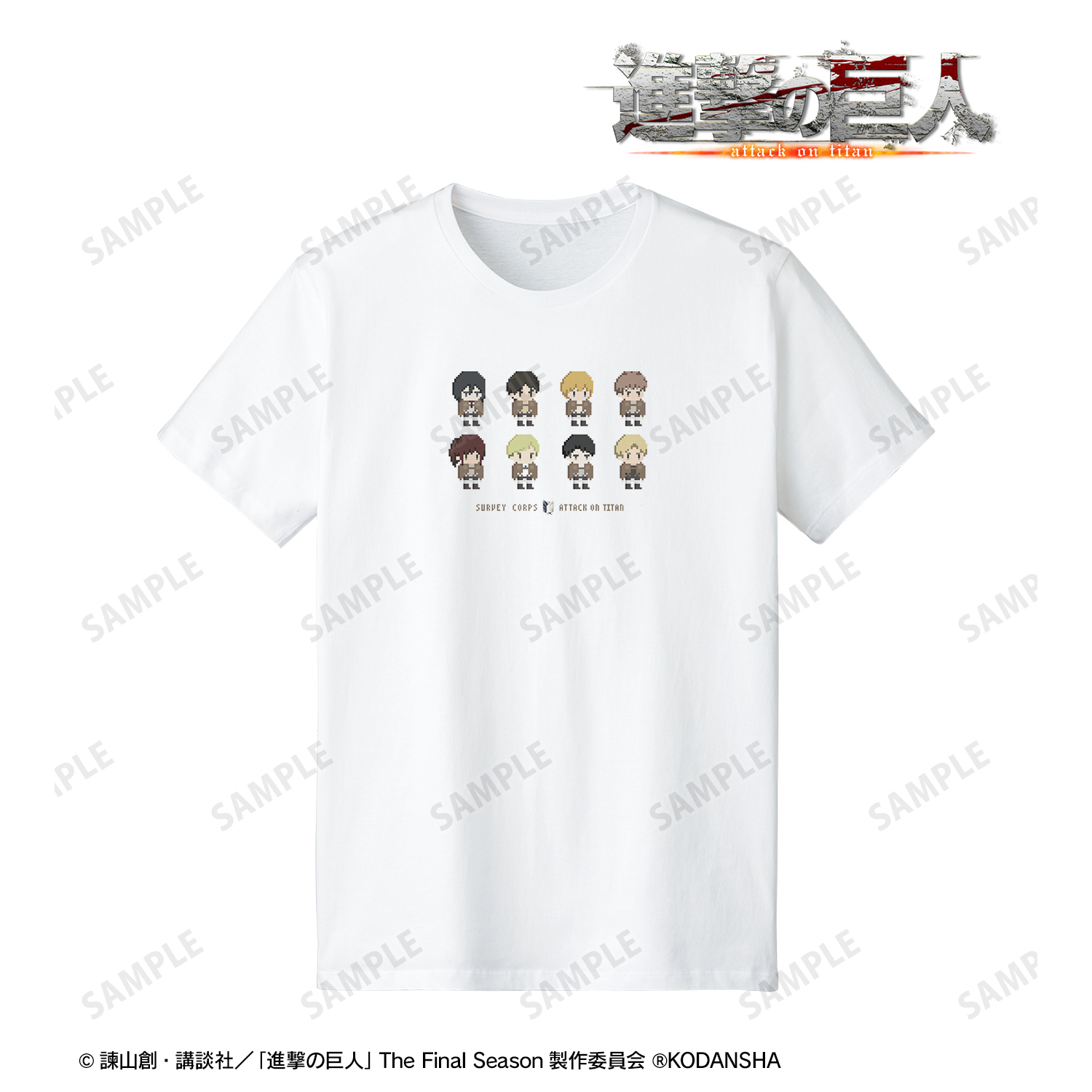 進撃の巨人_Tシャツ（ワンナイト人狼コラボドット絵ver.）レディース(サイズ/S)