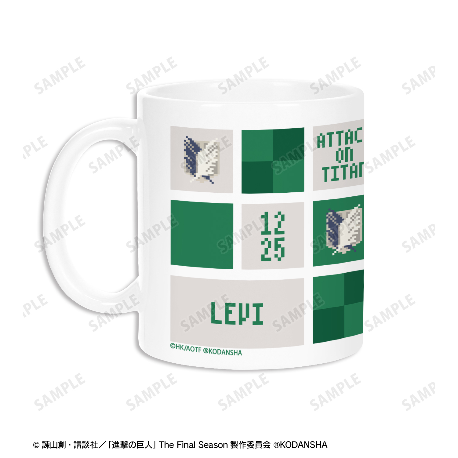 【未使用品】進撃の巨人 リヴァイ メモリアルプレート マグカップ 美品】進撃の巨人 リヴァイ マグカップ マルイ マフラー着用ver