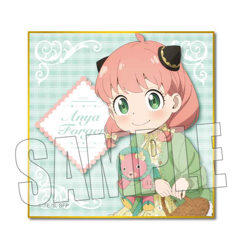 『SPY×FAMILY♡アーニャ』コミケ会場展示用色紙原画＋レプリカ色紙捺印入り スパイファミリー展 色紙コレクション ヨルフォージャー
