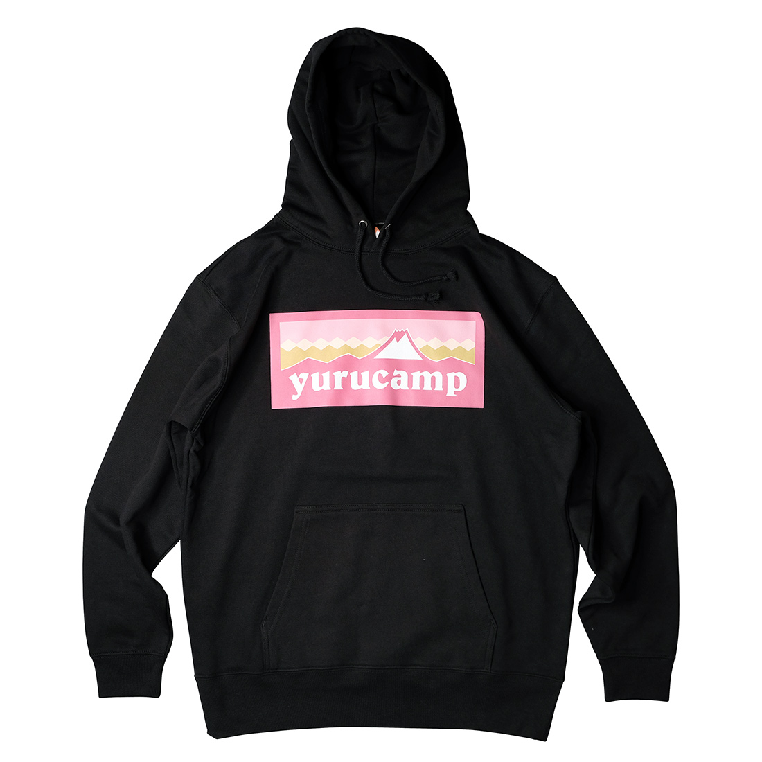 ゆるキャン△_ふじさんロゴパーカー なでしこ M ブラック