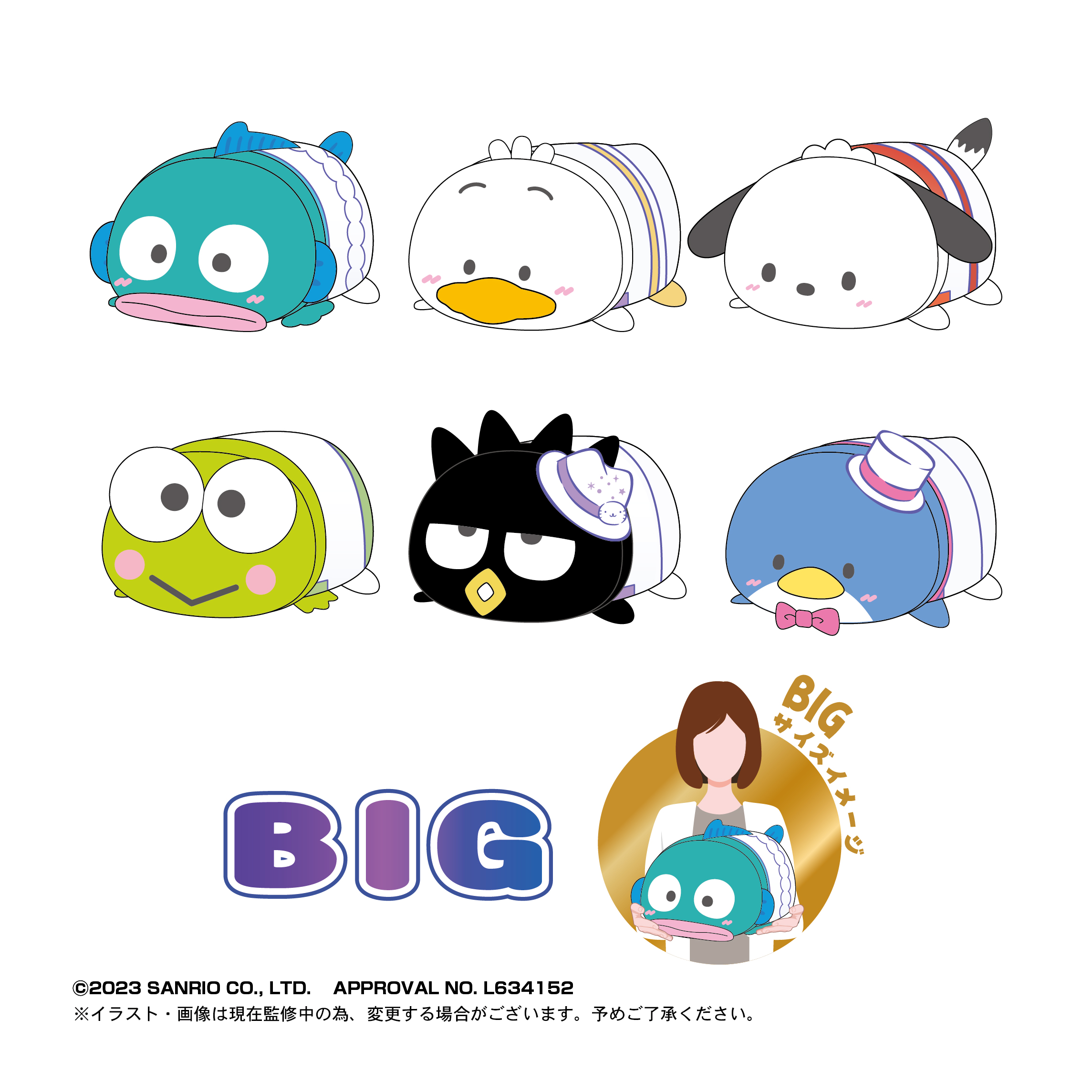 サンリオキャラクターズ_はぴだんぶい ぽてコロマスコットBIG2 F