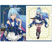 百合コミック。タペストリー、アクリルスタンド、小冊子、クリアファイルのセットです この素晴らしい世界に祝福を！_描き下ろしクリアファイル アクア