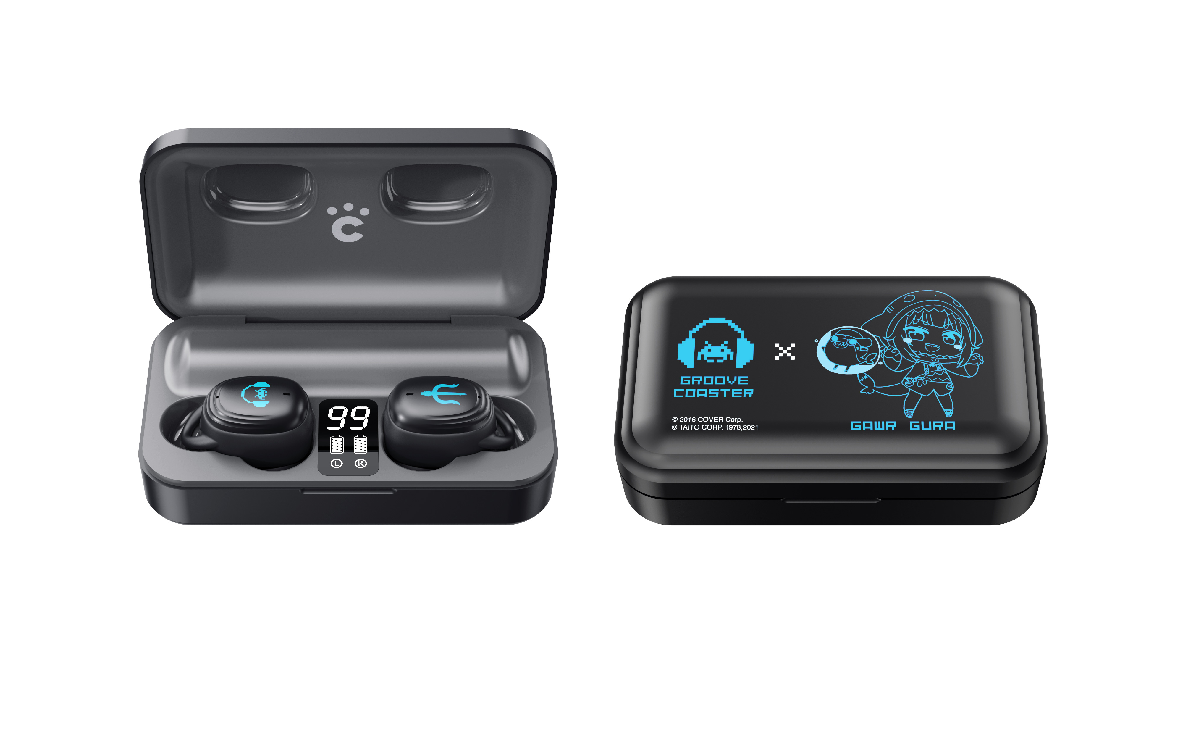 ホロライブ グルーヴコースター wireless earphones がうるぐら 再販】グルーヴコースター×がうる・ぐら ワイヤレスイヤホン