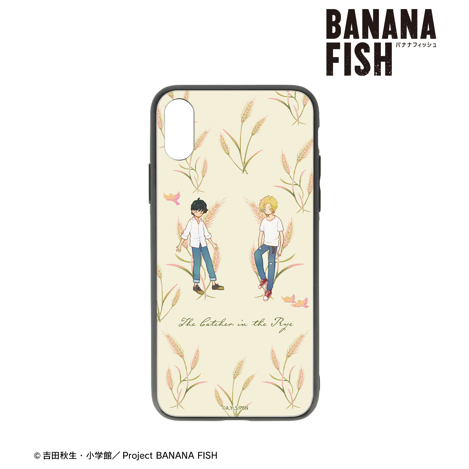 BANANA FISH_アッシュ・リンクス＆奥村英二 Botania 強化ガラスiPhoneケース(対象機種/iPhone 7/8/SE2/SE3)