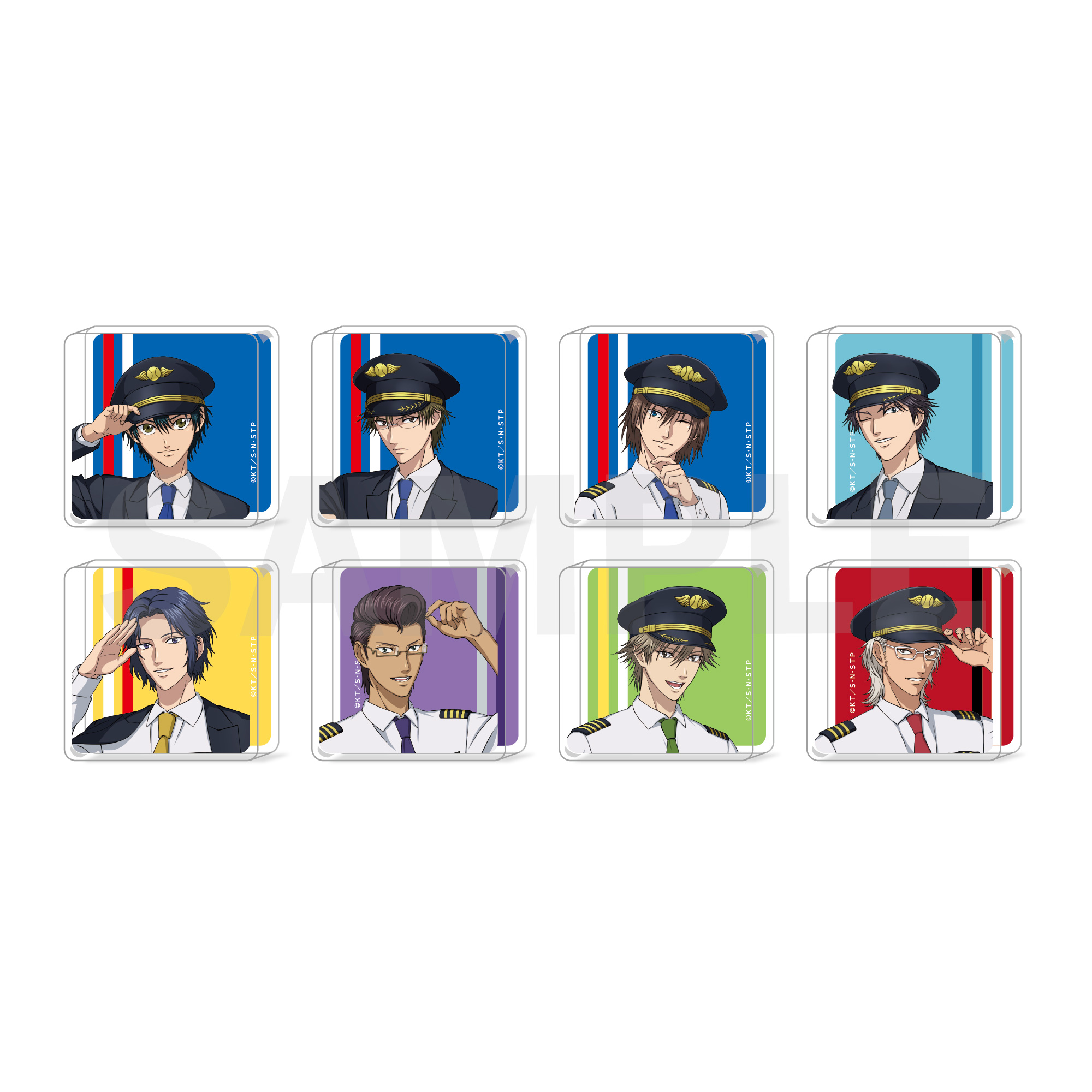 新テニスの王子様　アクリルブロック　徳川、君島、越知、毛利 完璧すぎるが故三度も 新テニスの王子様 アクリルブロック 徳川