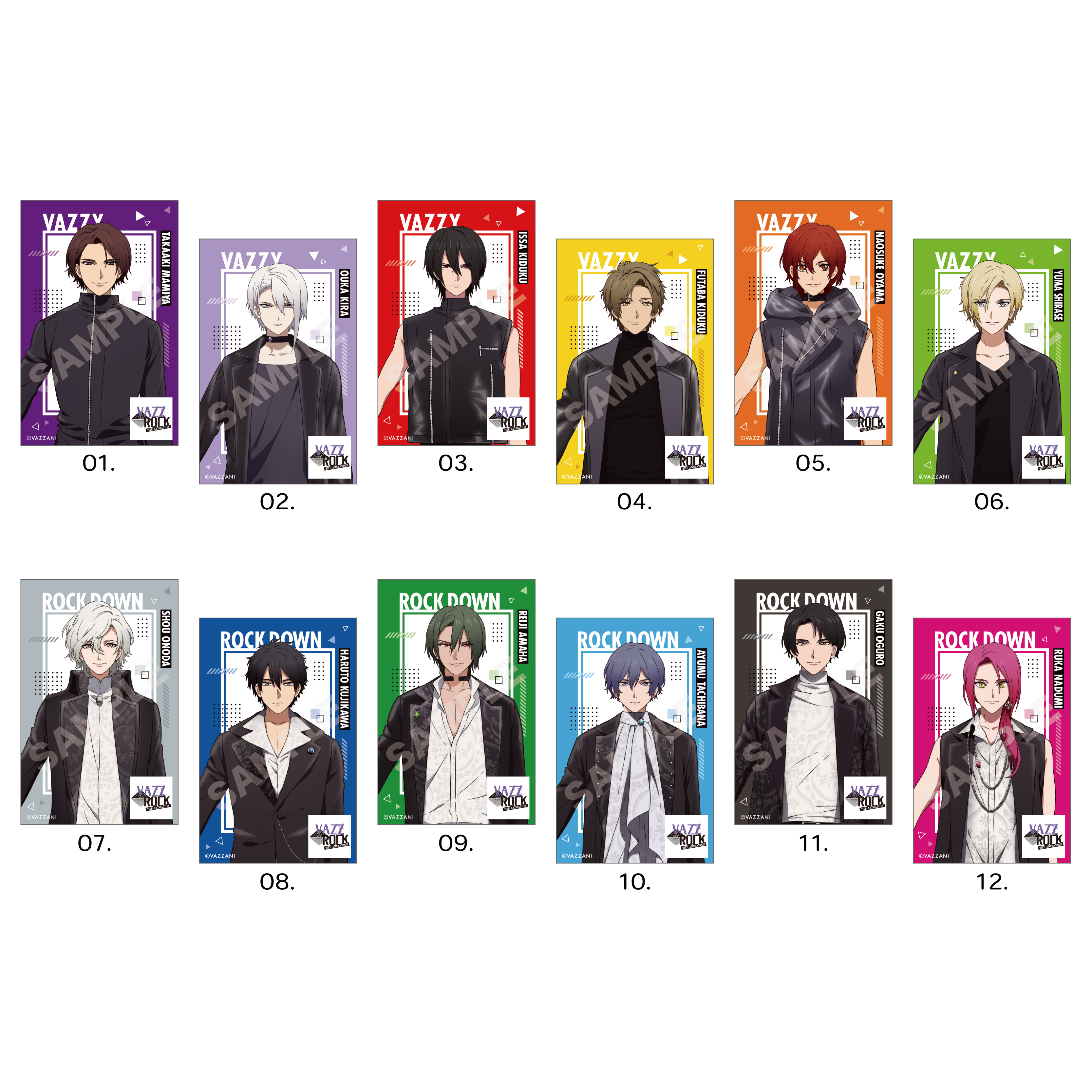 VAZZROCK THE ANIMATION_サテン地ステッカー /01 第1弾 1BOX