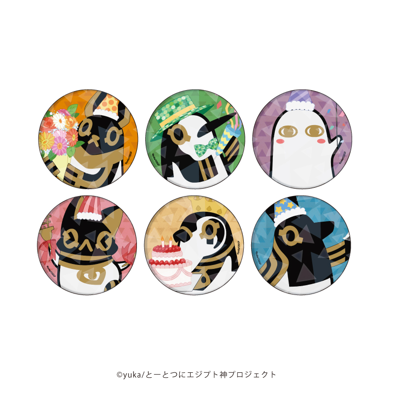 とーとつにエジプト神２_ホログラム缶バッジ(65mm)01/ボックス（全6種）(描き下ろしイラスト)