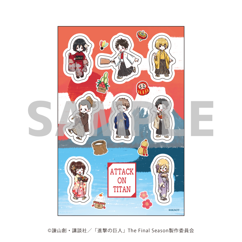 進撃の巨人_ PETANTシール 06/お正月ver.  Aセット(グラフアートイラスト)