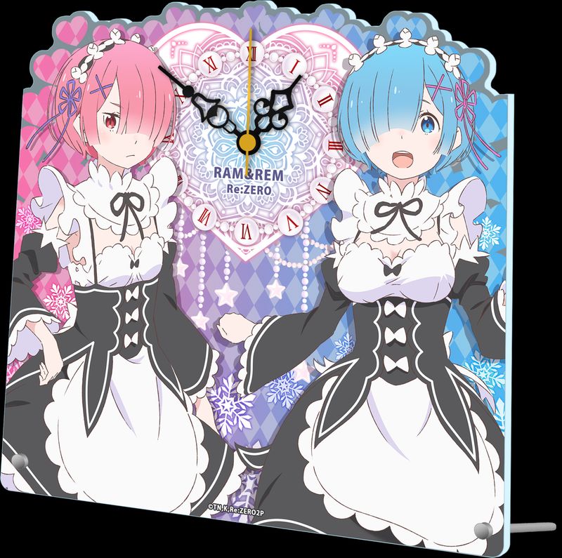 レム アクリル時計 Re:ゼロから始める異世界生活_アクリル置時計【レム&ラム】 | Re:ゼロ