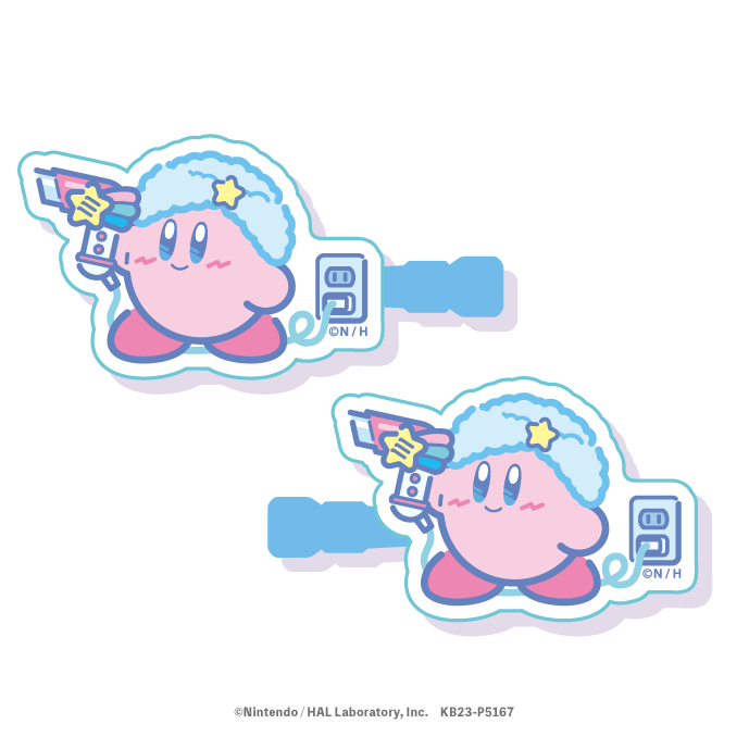 星のカービィ スイートドリームス_アクリルヘアクリップ ?ドライヤータイム