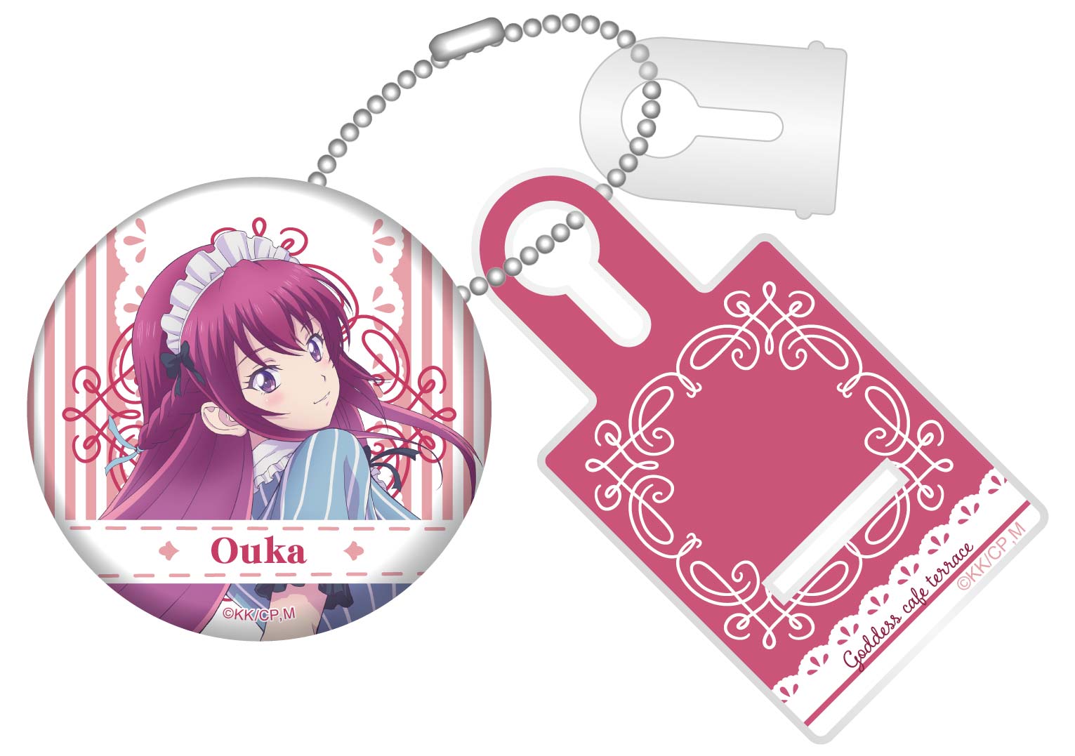 女神のカフェテラス_缶バッジイーゼルキーホルダー　幕澤桜花