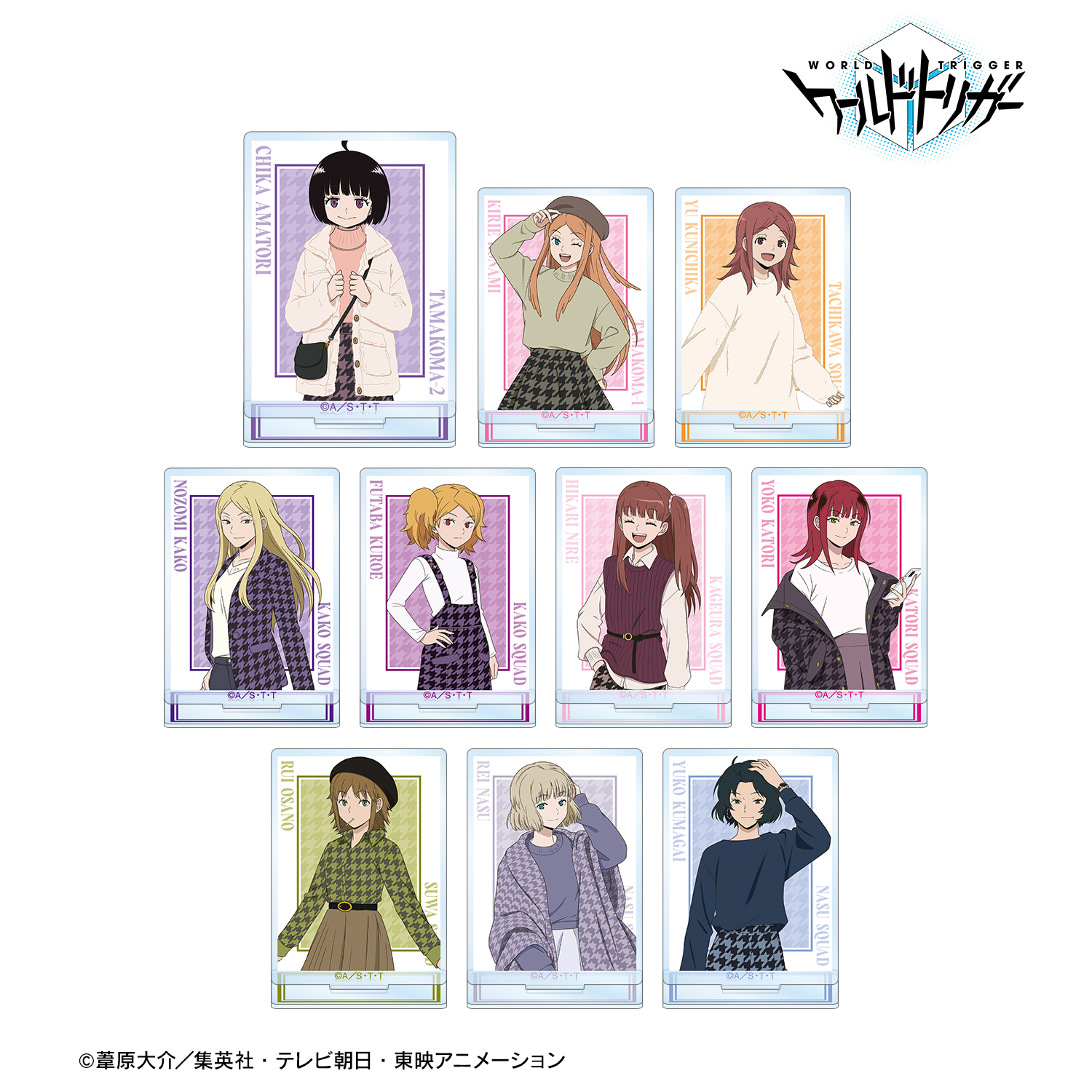 ワールドトリガー_描き下ろしイラスト 千鳥格子柄ver. トレーディングアクリルスタンド(単位/BOX)