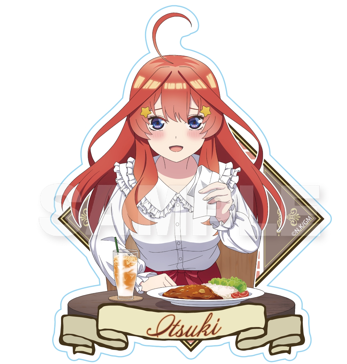 映画 五等分の花嫁_ダイカットステッカー 中野五月 ランチデートVer.