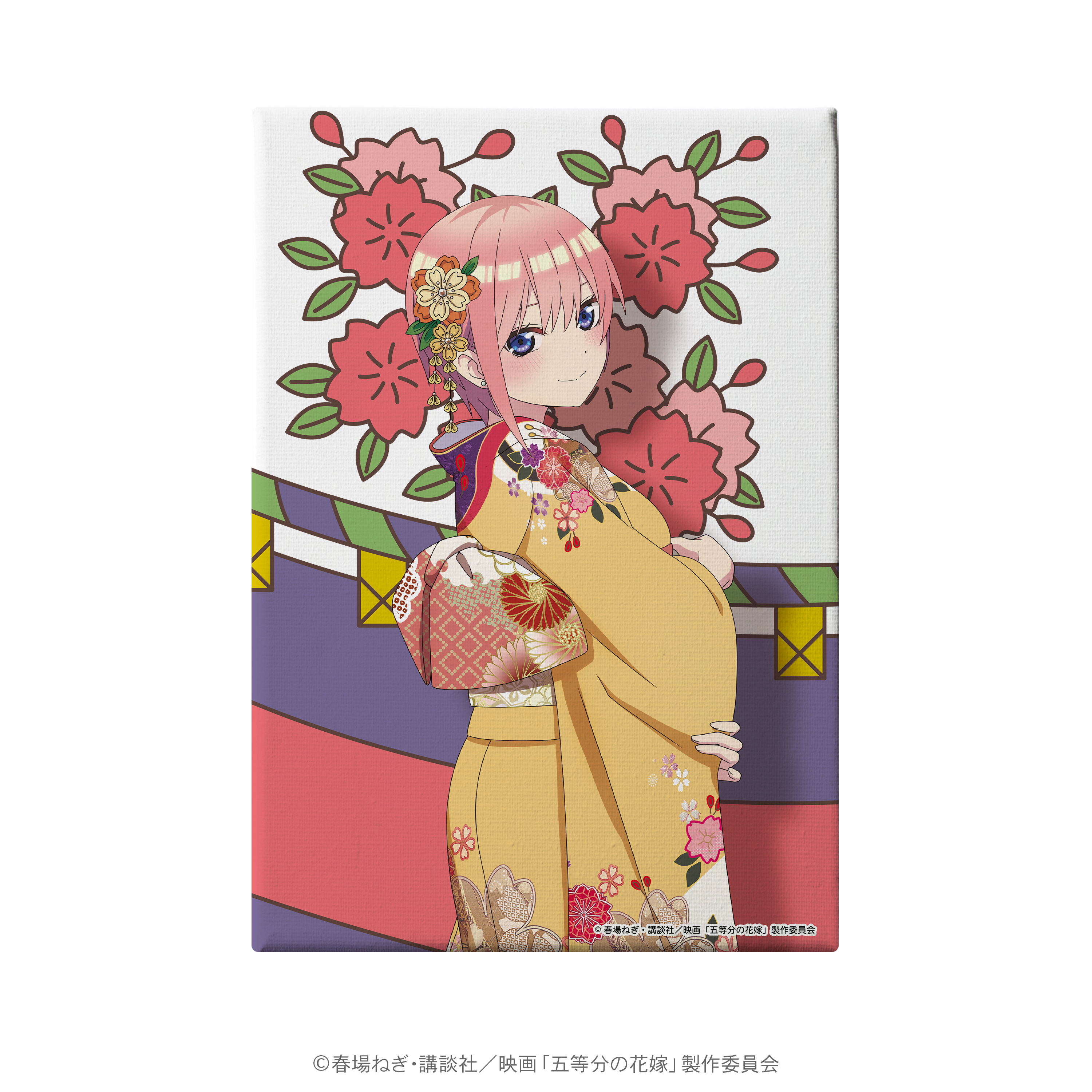 五等分の花嫁_花札柄キャンバスアート　一花