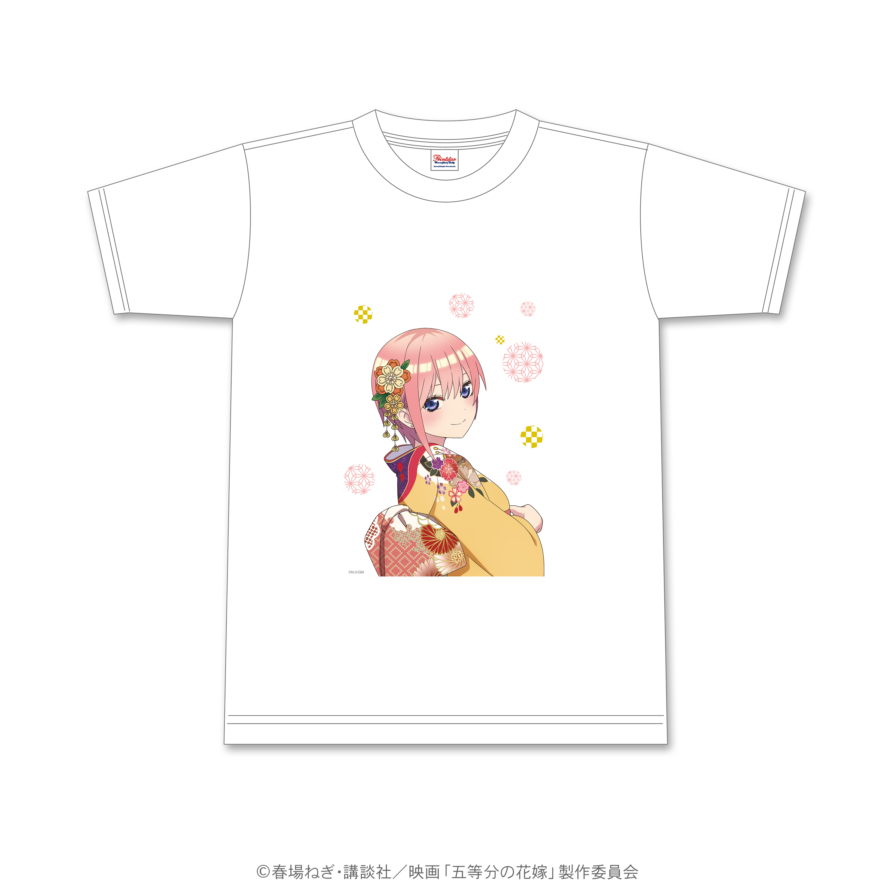 五等分の花嫁_花札柄Tシャツ　一花　Lサイズ