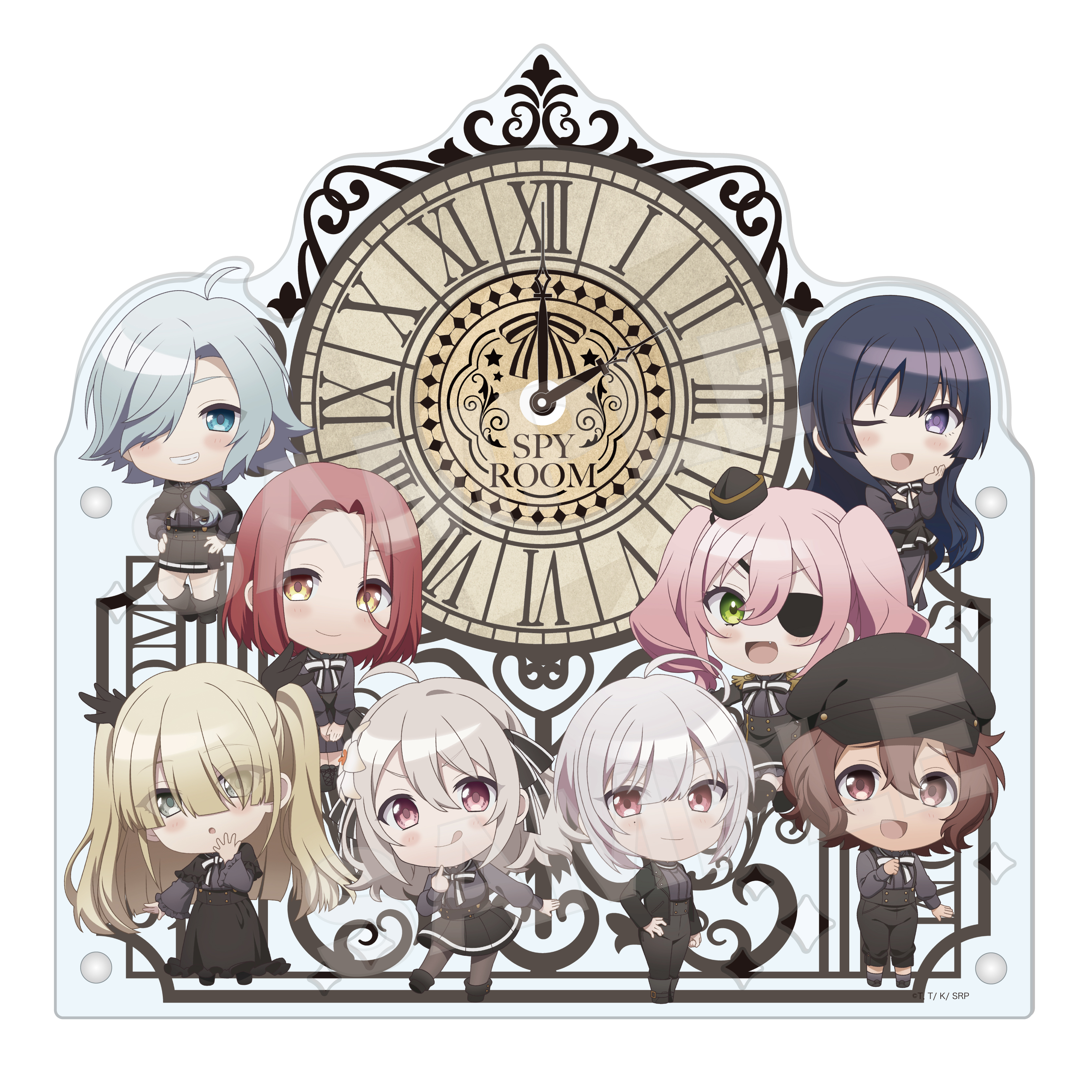 スパイ教室_アクリル時計 /01 集合