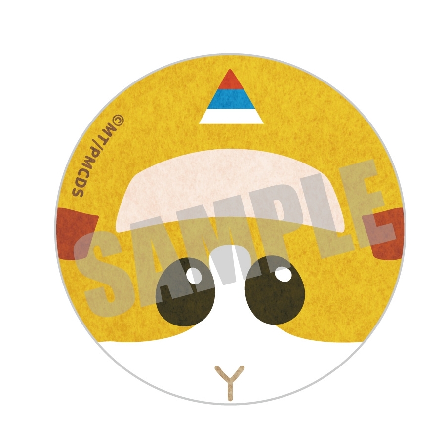 PUI PUI モルカー DRIVING SCHOOL_ぬいぐるみ缶バッジ 教習ポテト