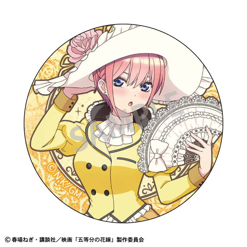五等分の花嫁_グリッター缶バッジ_中野一花_アールヌーヴォー