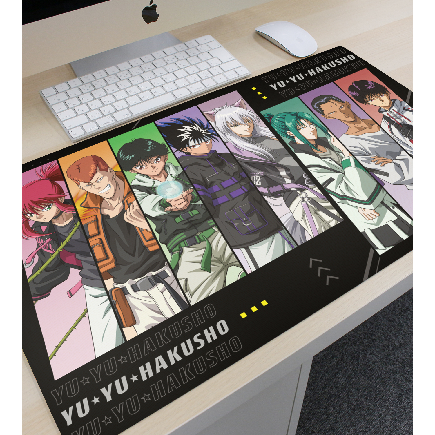 幽遊白書　デスクマット　希少品 幽☆遊☆白書_描き下ろし 集合 戦う背中ver. マルチデスクマット