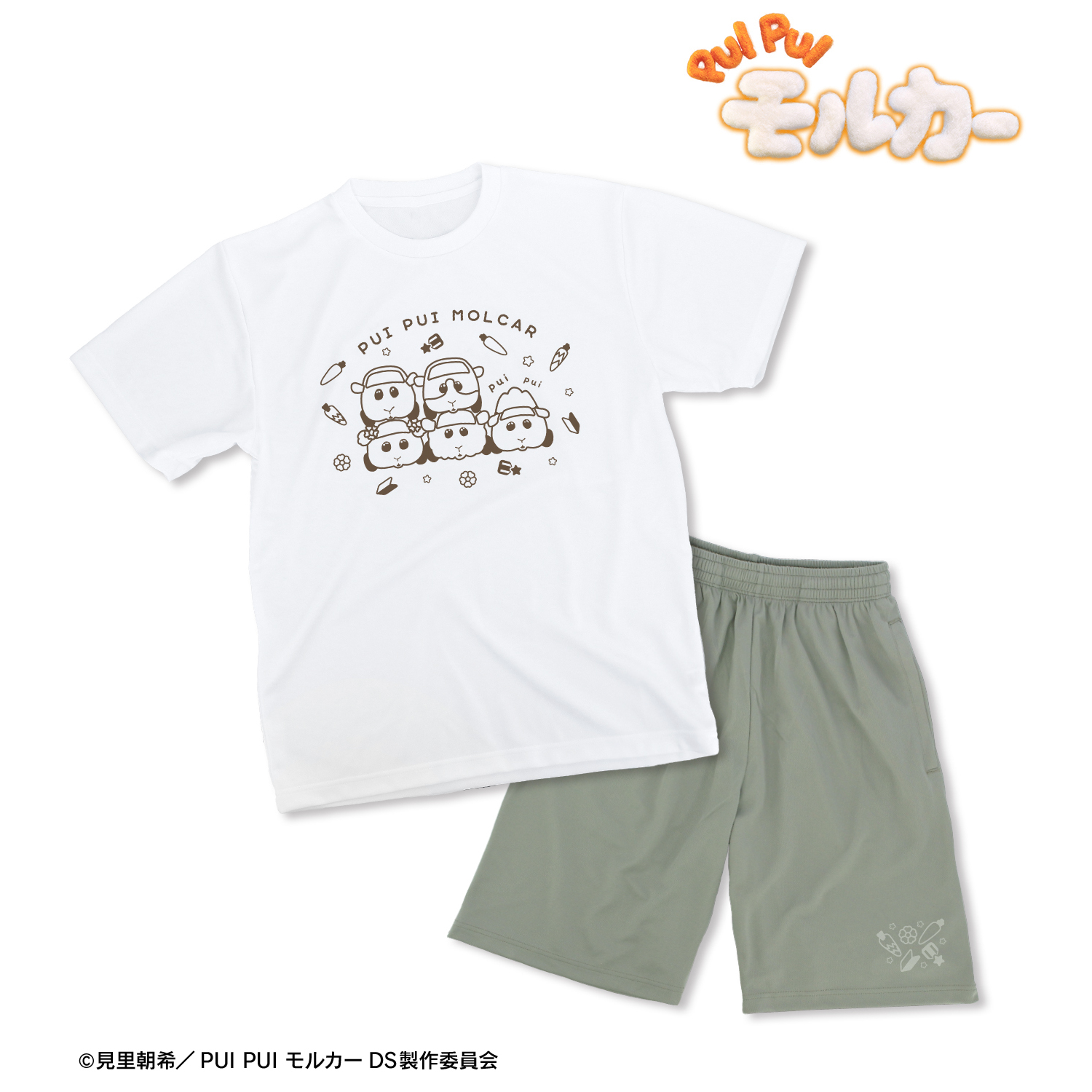urikoro　新品未開封 PUIPUIモルカー ルームウェア白×3緑×3 PUI PUI モルカー DRIVING SCHOOL_集合 ルームウェア