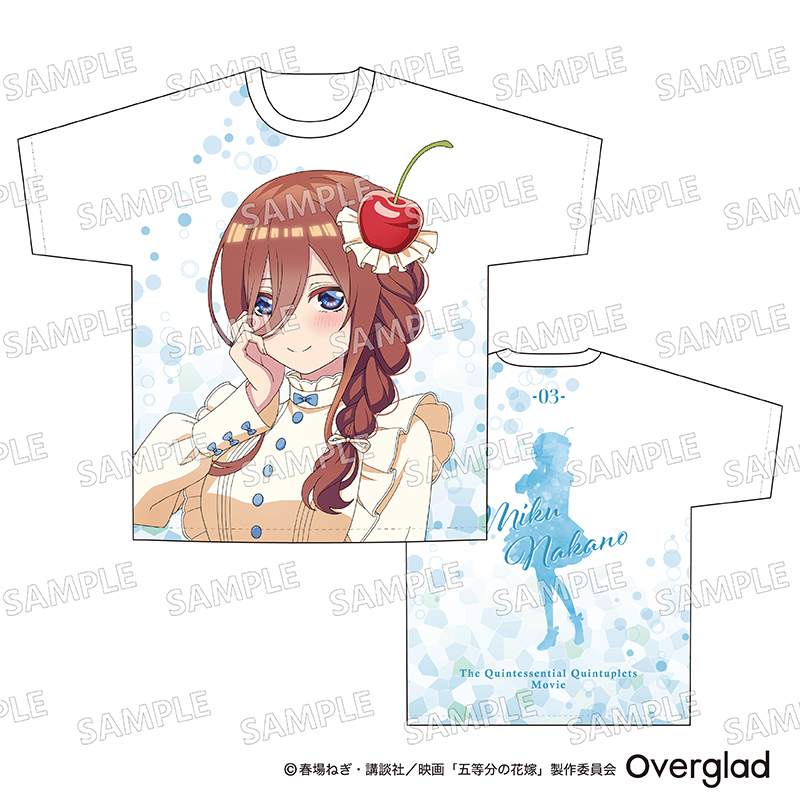 五等分の花嫁_フルグラフィックTシャツ XL クリームソーダVer. 中野三玖