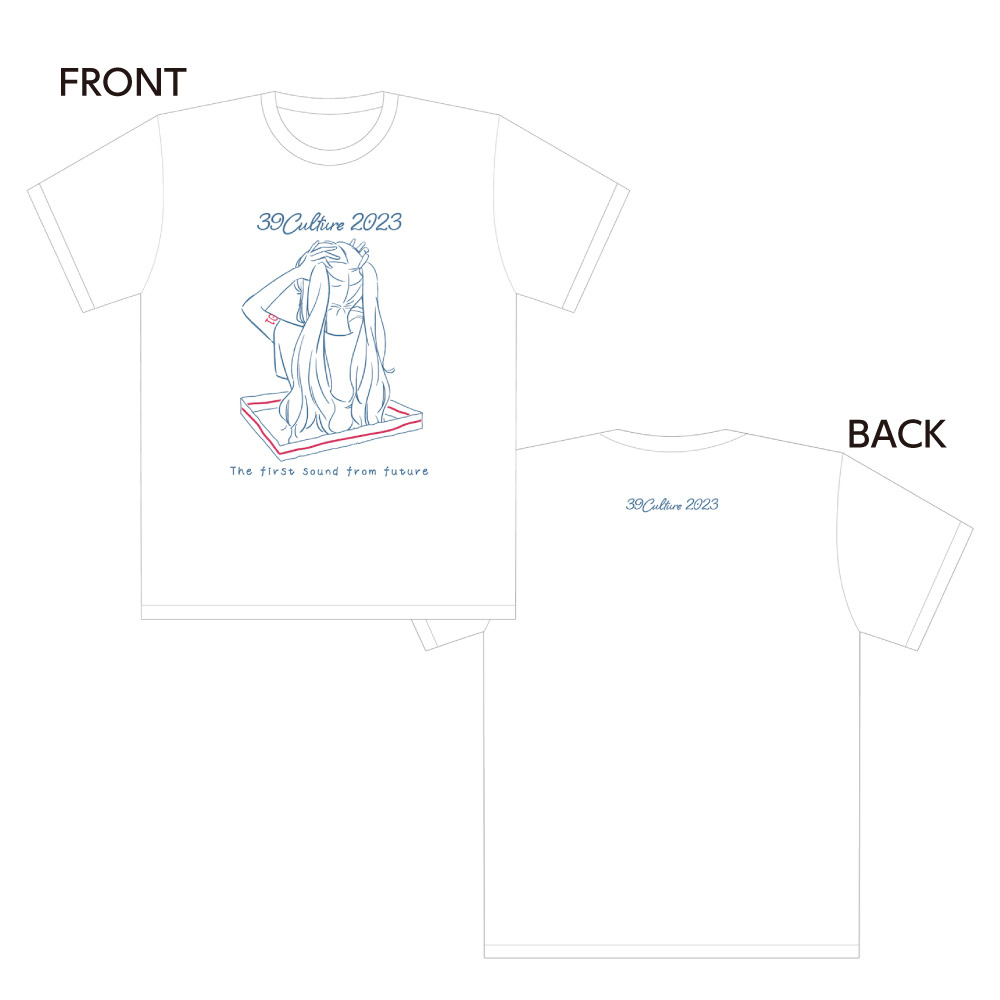 初音ミク 39Culture 2023_アート ビッグシルエットTシャツ / XLサイズ