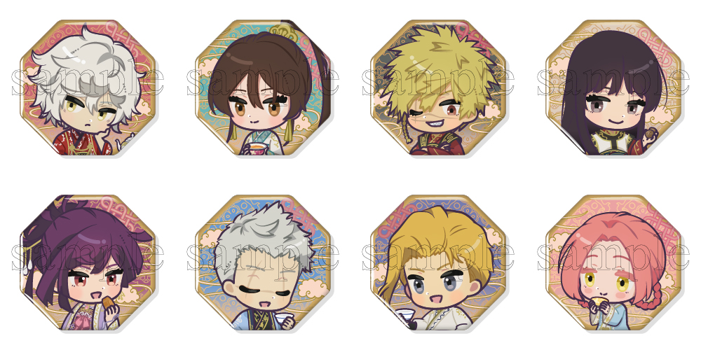 地獄楽_-彩リ花茶- トレーディング八角形缶バッジ 1BOX