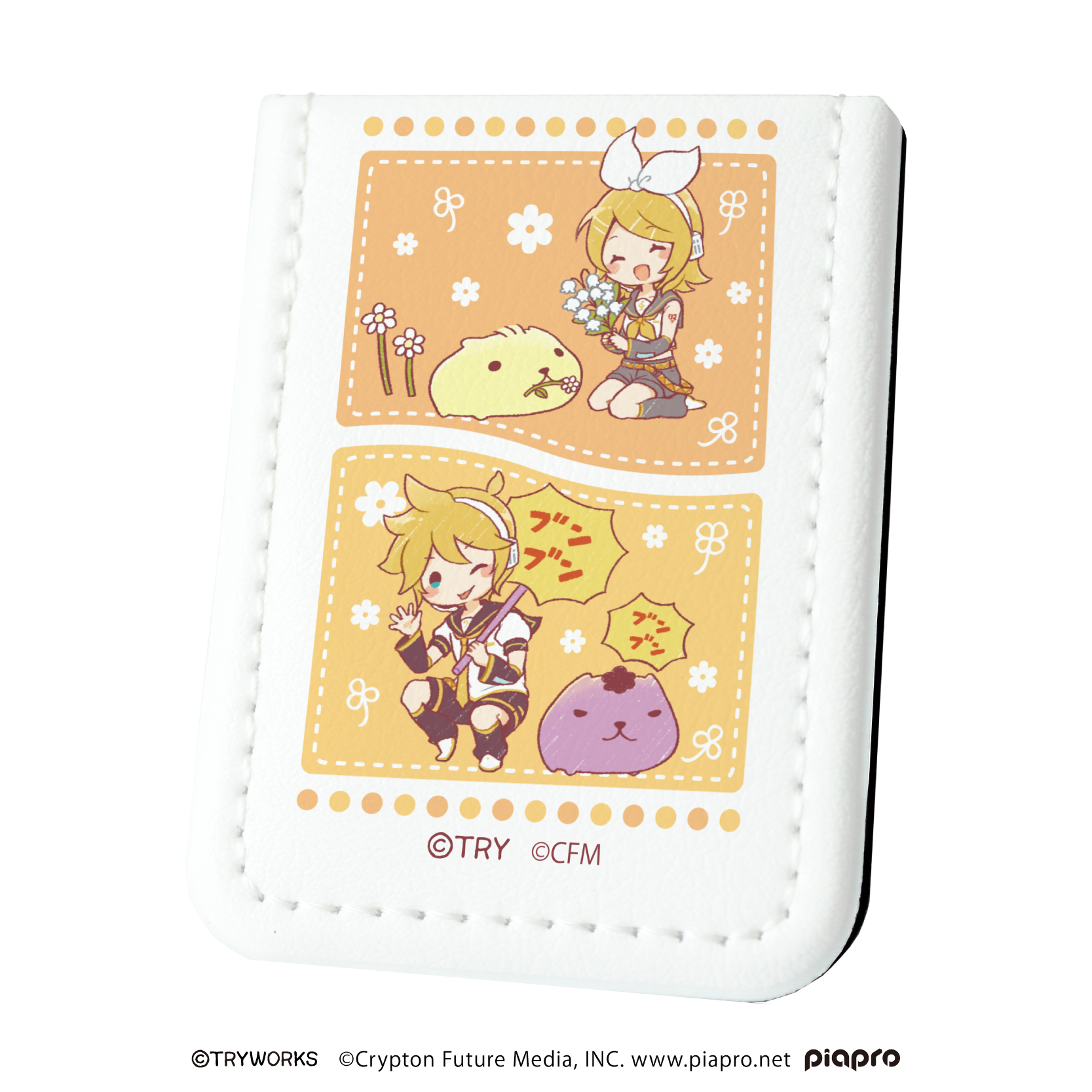 カピバラさん×ピアプロキャラクターズ_レザーフセンブック02/ひだまりさん×鏡音リン＆リーゼントくん×鏡音レン(グラフアートイラスト)