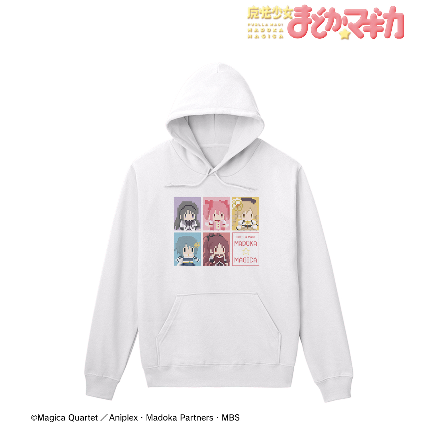 魔法少女まどか☆マギカ_(サイズ/XXXL)_魔法少女集合 パーカー（ワンナイト人狼コラボドット絵ver.）レディース