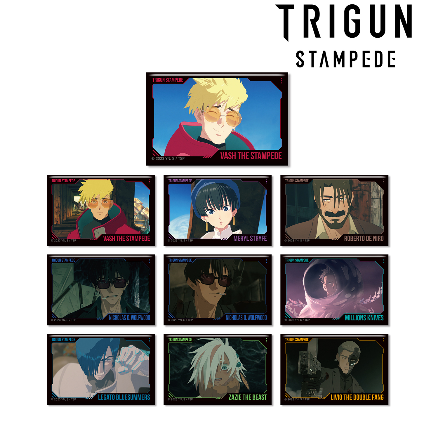 TRIGUN STAMPEDE_トレーディング場面写スクエア缶バッジ(単位/BOX)