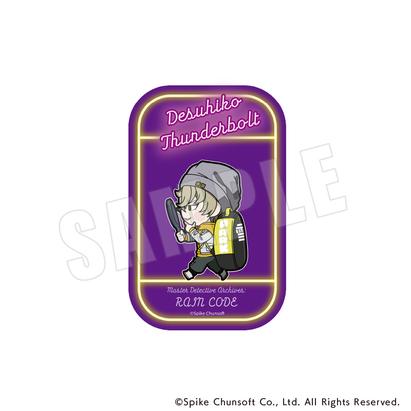 新品同様 超探偵事件簿 04 スクエアカンバッジ レインコード_きゃらまーち ピンズ・ピンバッジ・缶バッジ