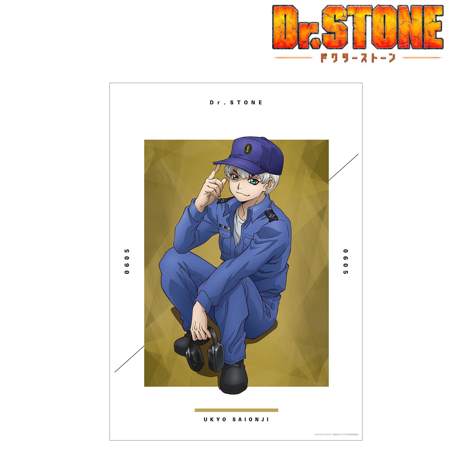 Dr.STONE_描き下ろしイラスト 西園寺羽京 石化前ver. A3マット加工