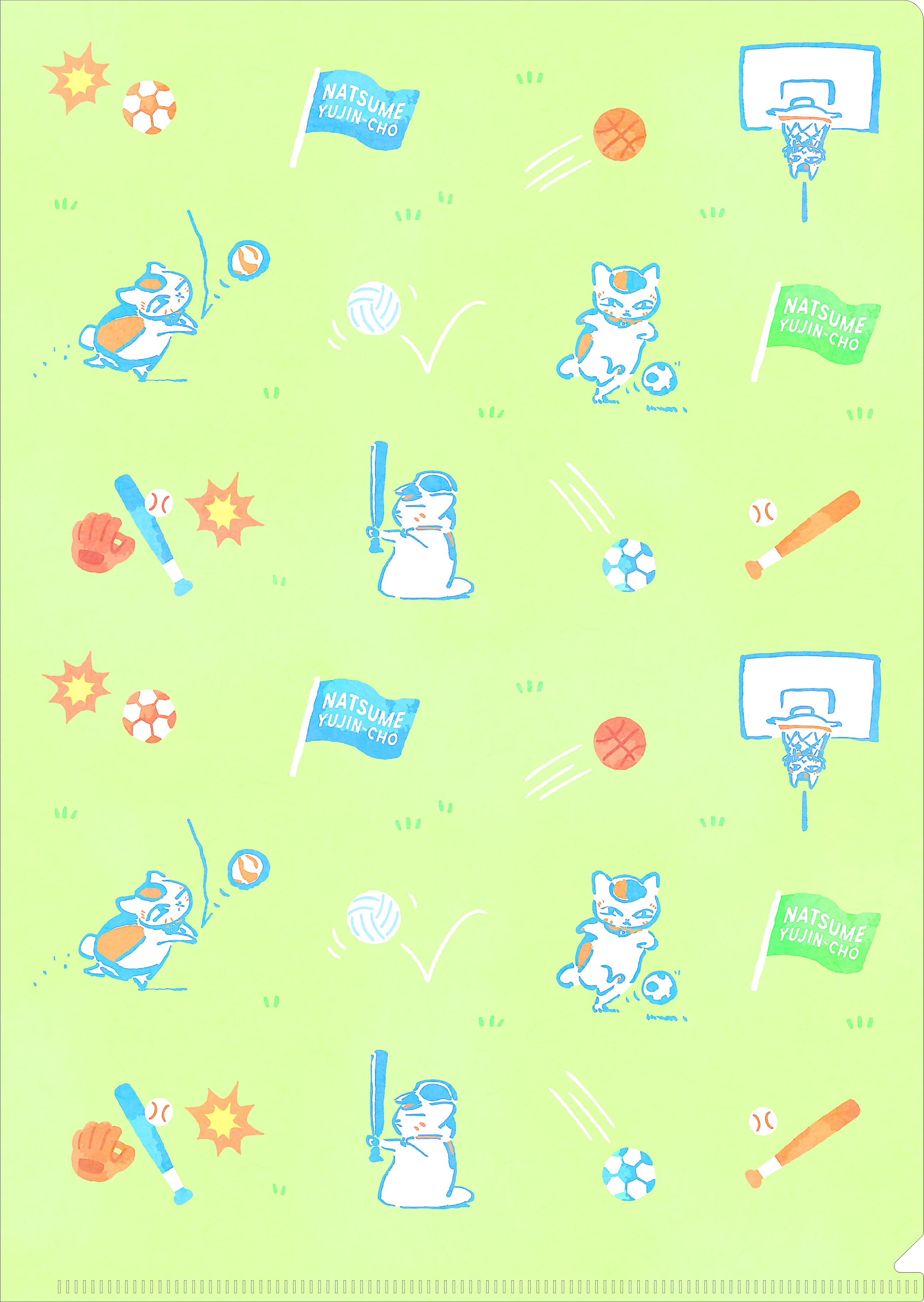 夏目友人帳_ニャンコ先生クリアファイル／スポーツ