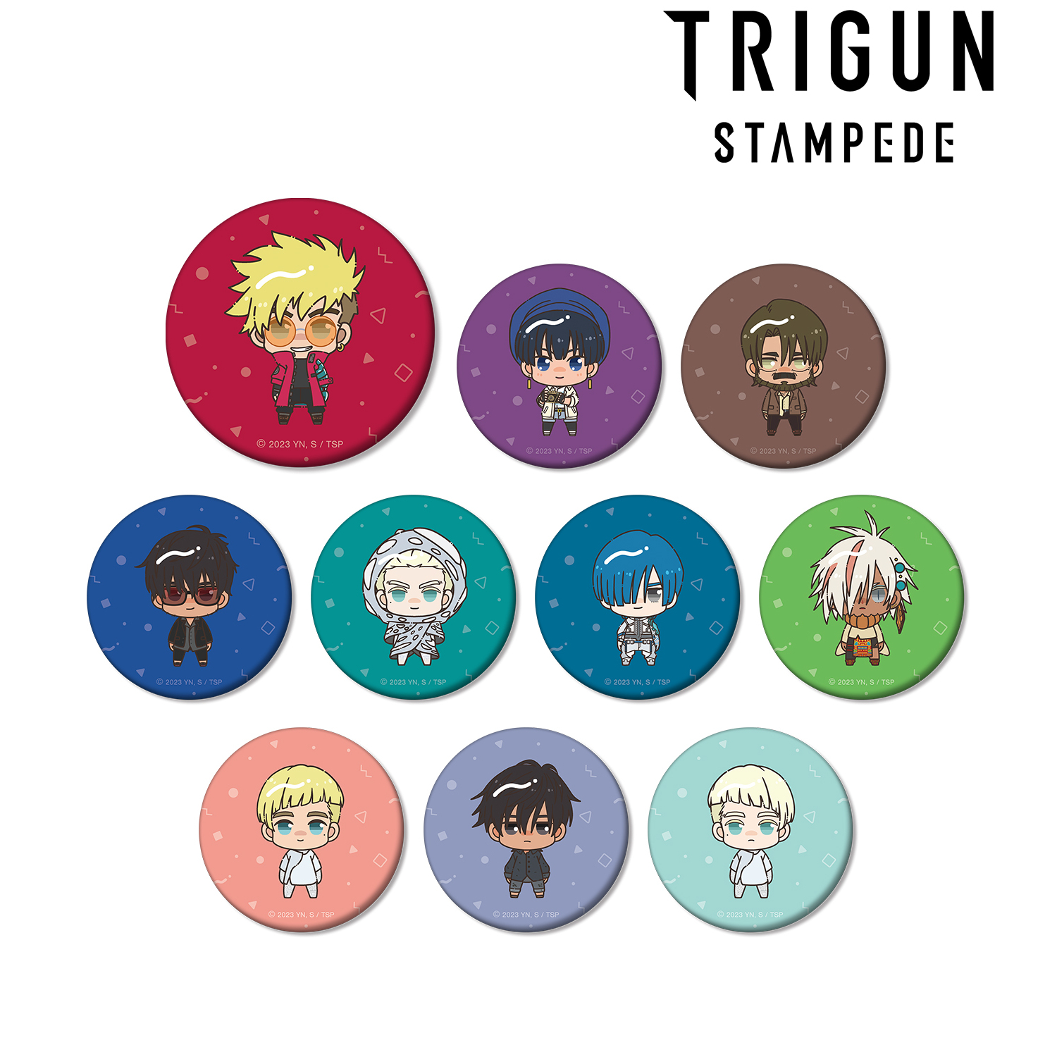 TRIGUN STAMPEDE_トレーディング ちょこんと！ マット缶バッジ(単位/BOX)