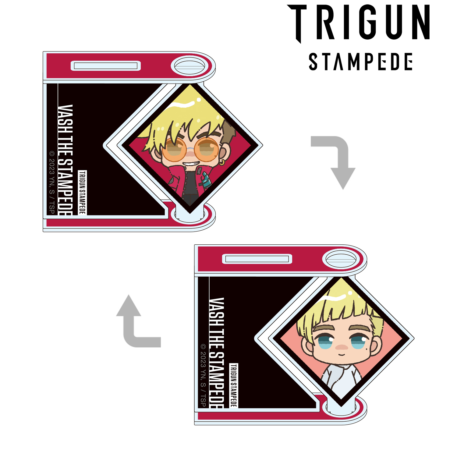 TRIGUN STAMPEDE_ヴァッシュ・ザ・スタンピード ちょこんと！ くるくるアクリルスタンド