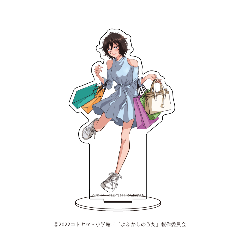 よふかしのうた キャラクターサイン色紙 A4 よふかしのうた】 サテン地ステッカー 01 第1弾 (10個セット