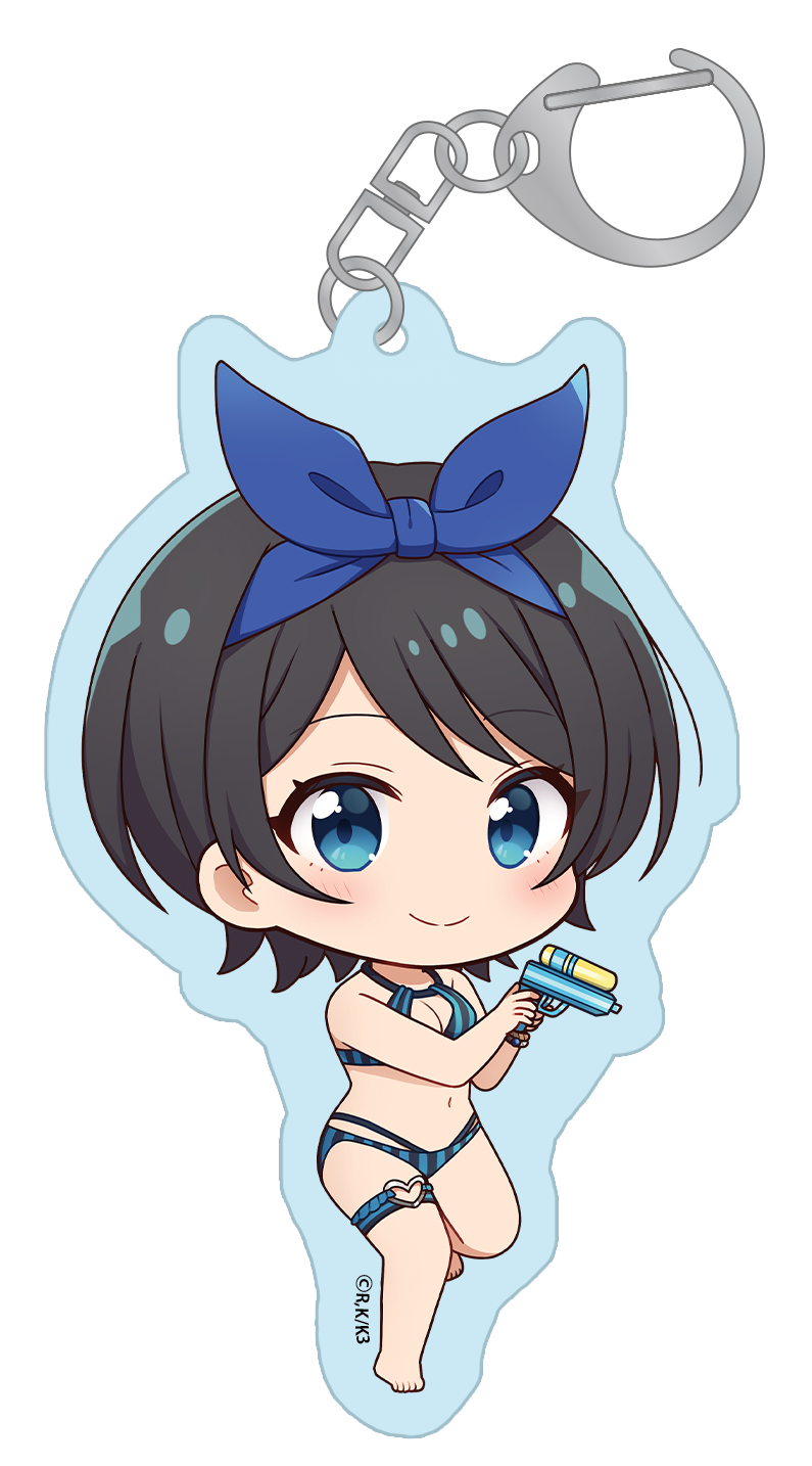 彼女、お借りします_ぷちちょこアクリルキーホルダー【更科瑠夏】水着
