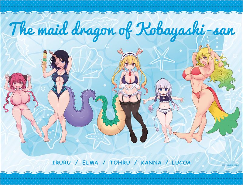 小林さんちのメイドラゴン_描き下ろしB2タペストリー【水着ver 