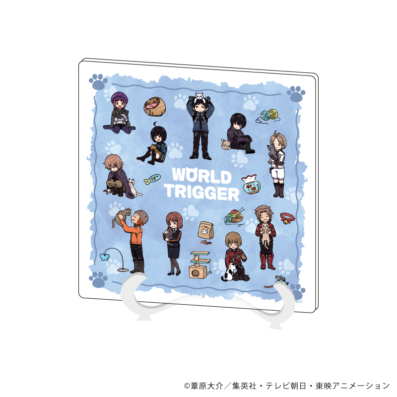 ワールドトリガー_アクリルアートボード15/散りばめデザイン 猫ver.第2弾(グラフアートイラスト)