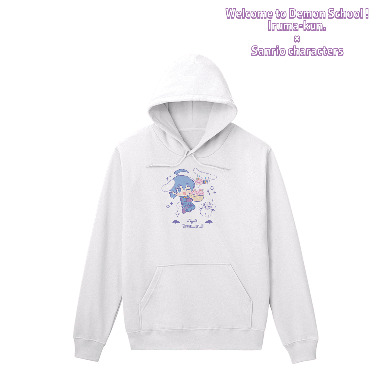 魔入りました！入間くん×サンリオキャラクターズ_(サイズ/XL)_鈴木入間 × シナモロール パーカーレディース
