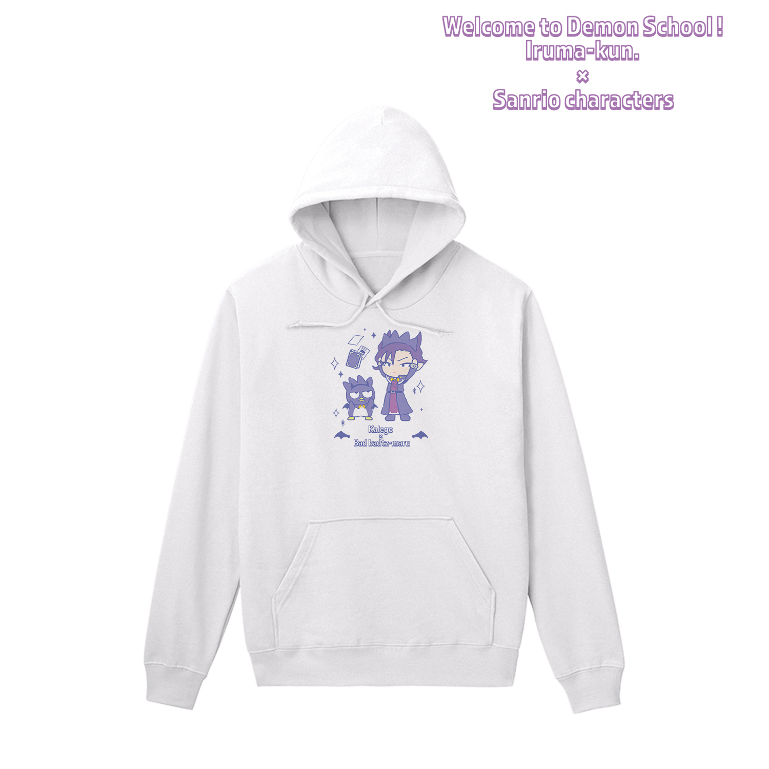 魔入りました！入間くん×サンリオキャラクターズ_(サイズ/XS)_ナベリウス・カルエゴ × バッドばつ丸 パーカーメンズ