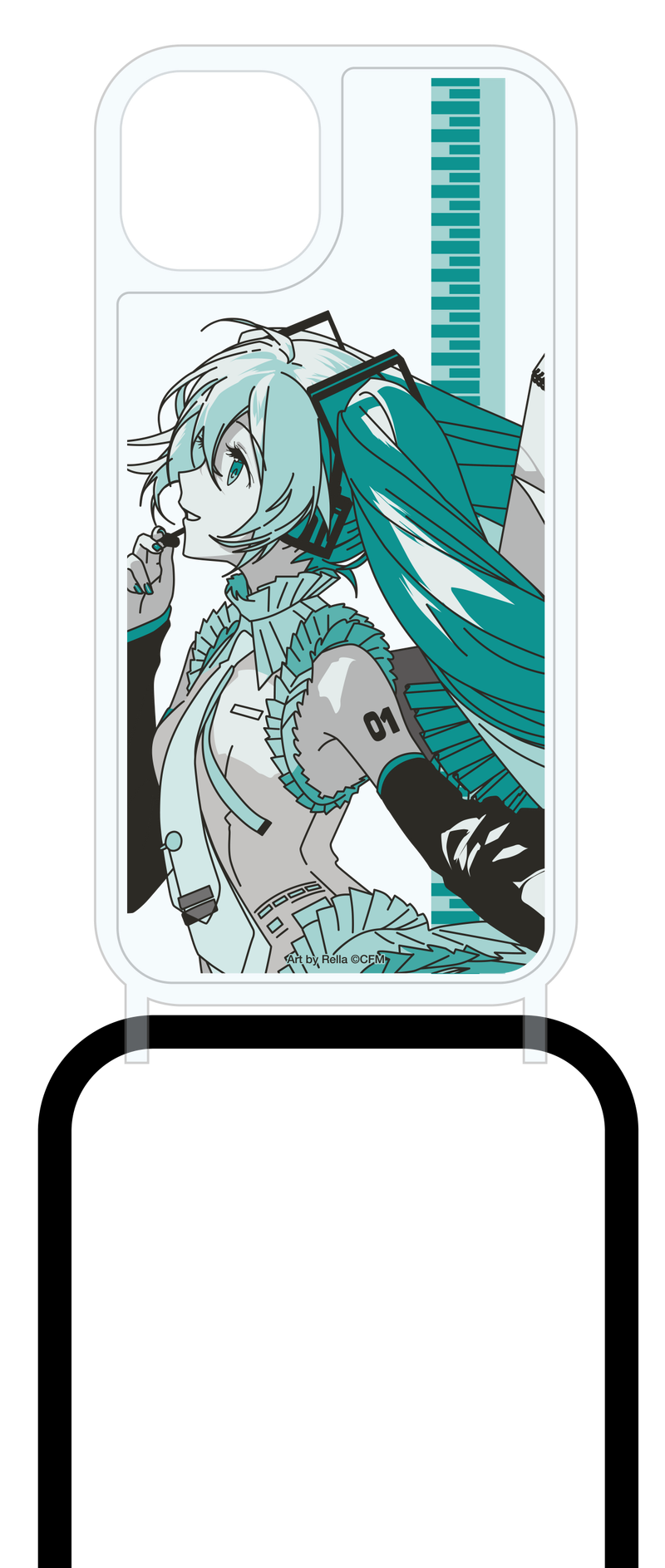 初音ミクシリーズ_ストラップ付きスマートフォンケース／初音ミク 16th