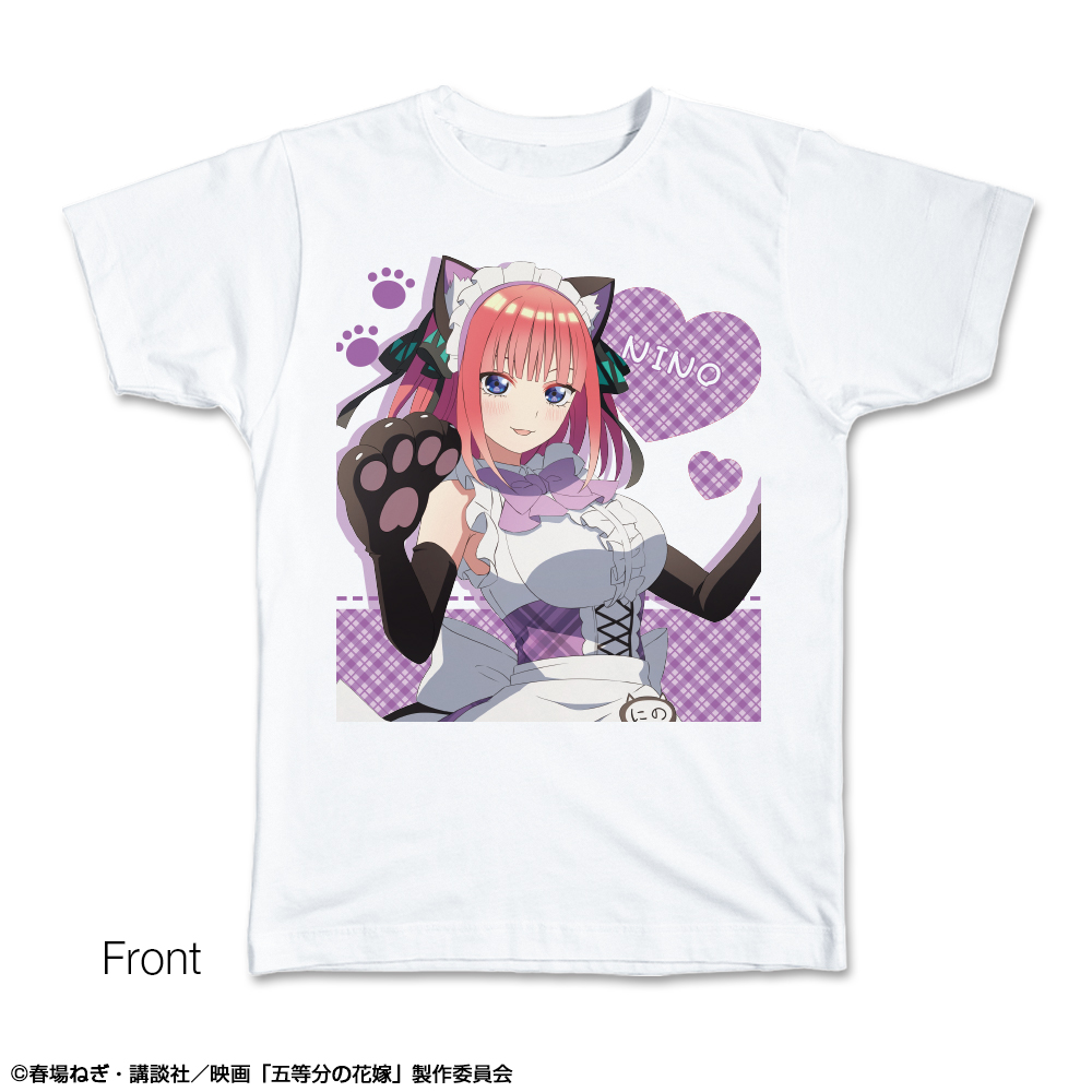 映画 五等分の花嫁_Lサイズ_Tシャツ デザイン02(中野二乃)【描き下ろし】/colleize(コレイズ)は、人気アニメのキャラクター商品、公式グッズ専門の通販サイトです