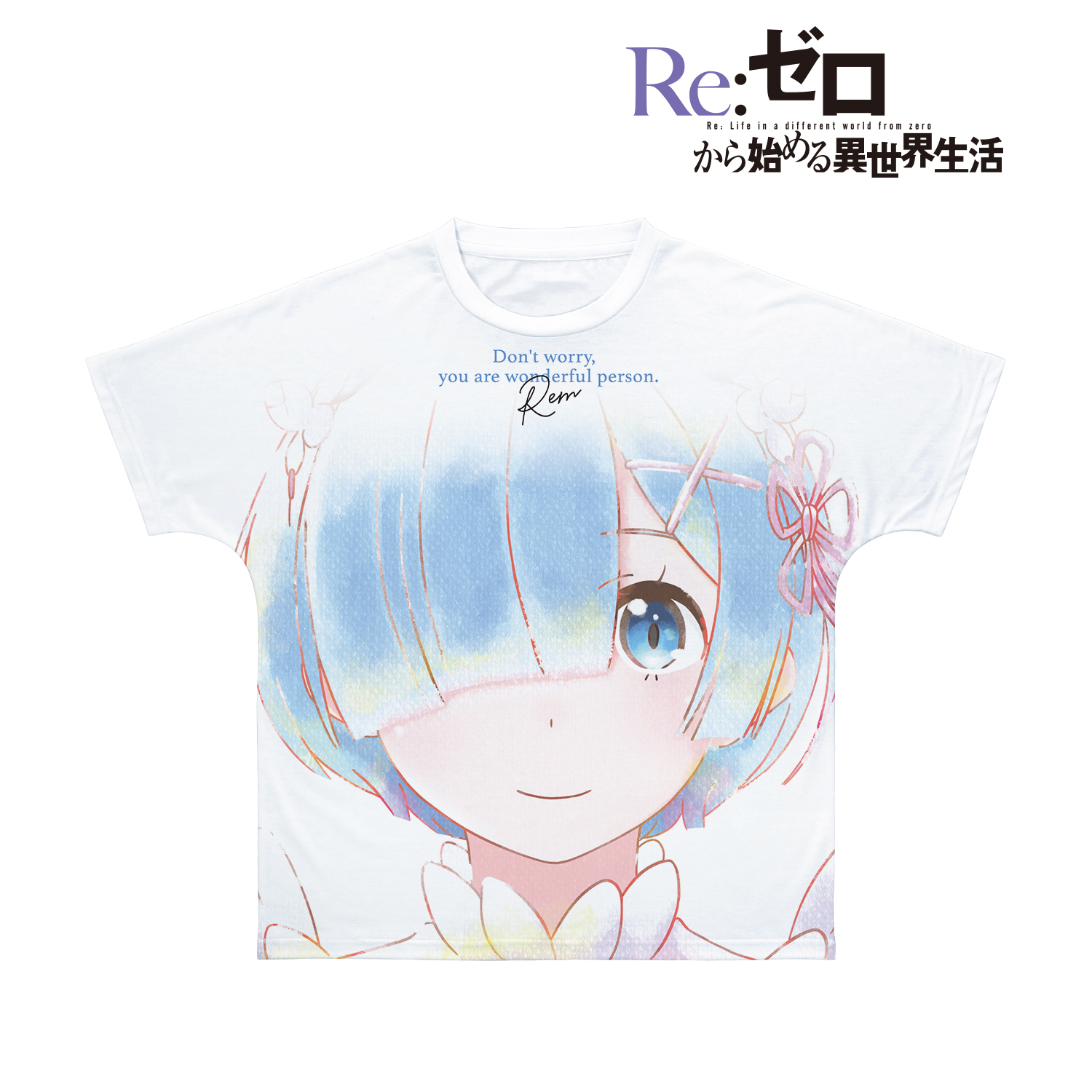 Re:ゼロから始める異世界生活_(サイズ/XL)_レム Ani-Art aqua label フルグラフィックTシャツユニセックス