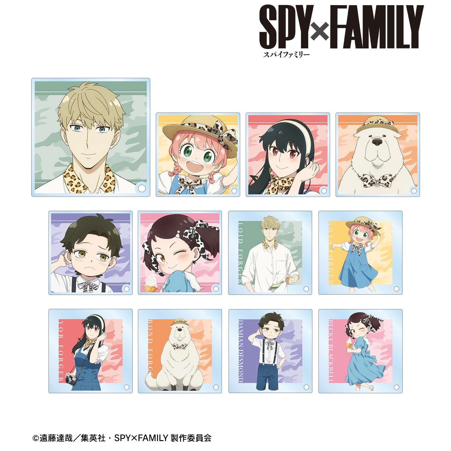 SPY×FAMILY_ 東武動物公園コラボ 描き下ろしイラスト アニマル柄ver. トレーディングアクリルスタンドパネル(単位/BOX)