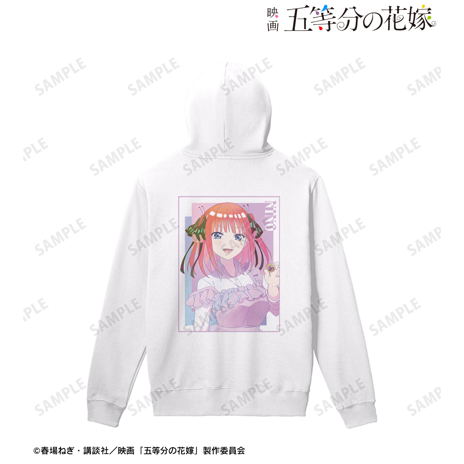 映画 五等分の花嫁_(サイズ/S)_描き下ろしイラスト 中野二乃 制服エプロンver. Ani-Art clear label バックプリントジップパーカーメンズ