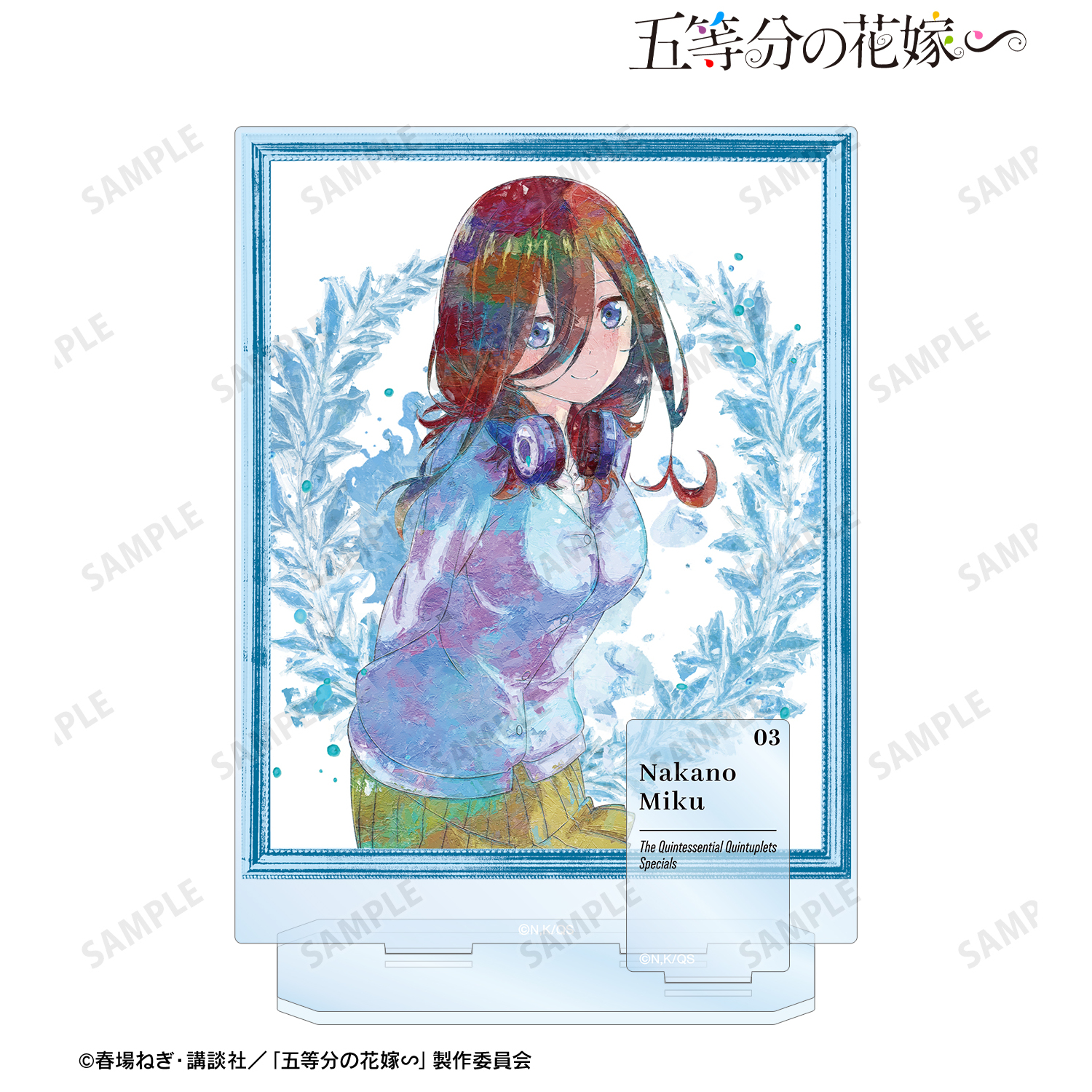 五等分の花嫁∽_中野三玖 grunge CANVAS パーツ付きBIGアクリルスタンド