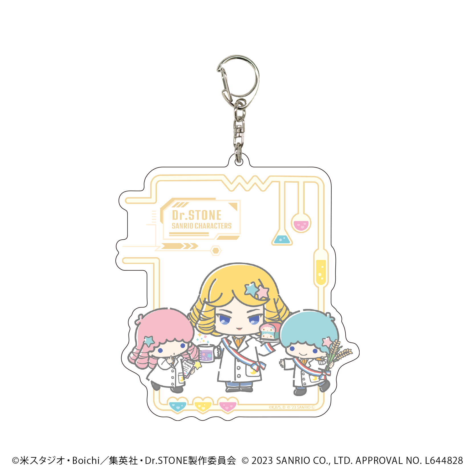 Dr.STONE×サンリオキャラクターズ_デカアクリルキーホルダー10/フランソワ×リトルツインスターズ(ミニキャライラスト)