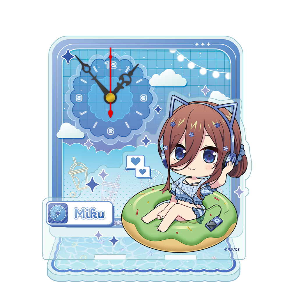 五等分の花嫁∽_ぷちちょこミニアクリル置時計【中野三玖】バカンスver.