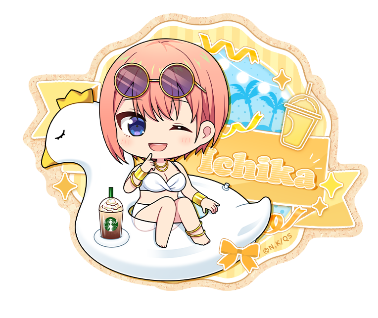 五等分の花嫁∽_ぷちちょこステッカー【中野一花】バカンスver.